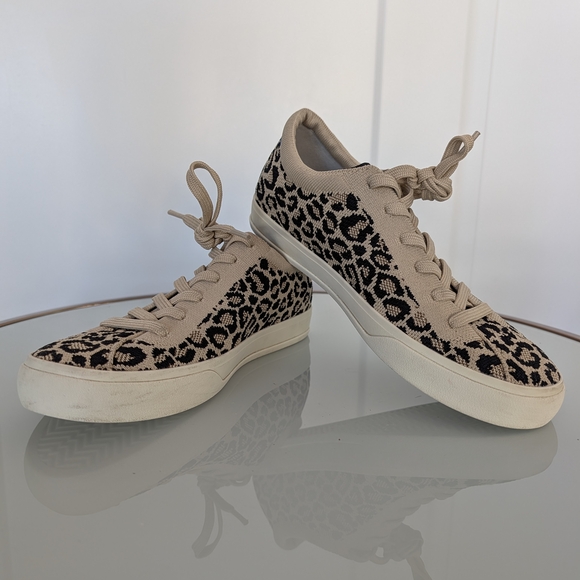 Rothy's Beige and Black Leopard Sneakers - Picture 4 of 6